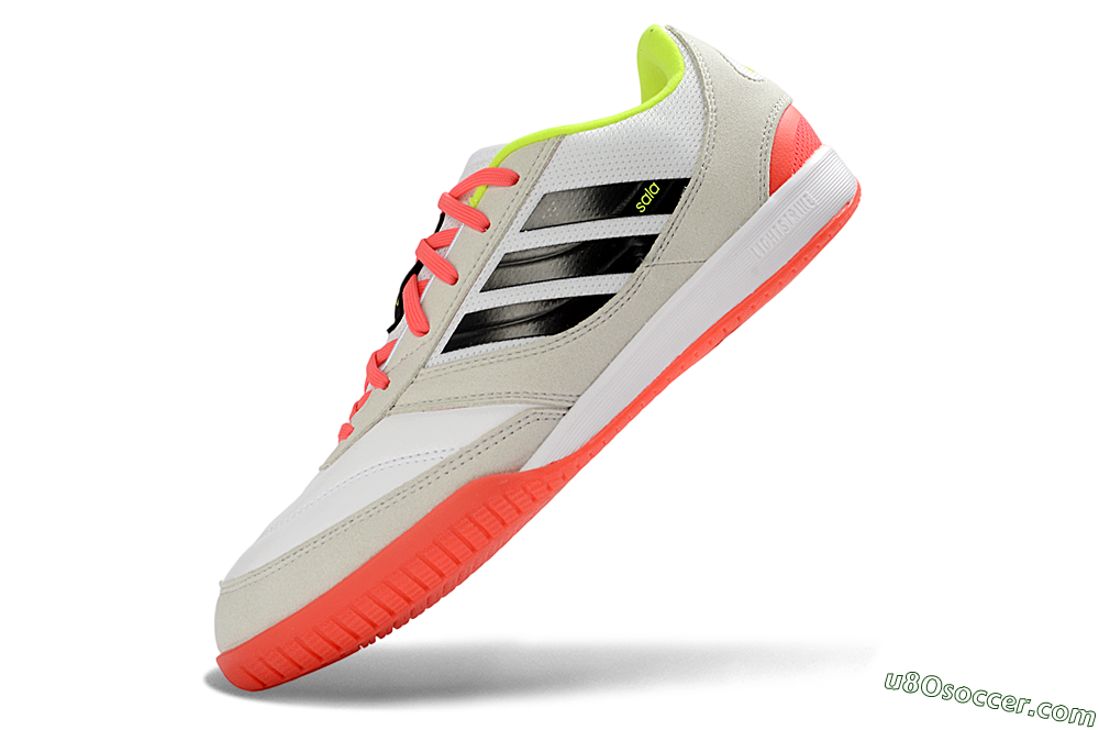 Adidas Top Sala Competition 2 IC Indoor & Futsal Soccer Shoes - White/Coral Neon/Black 5