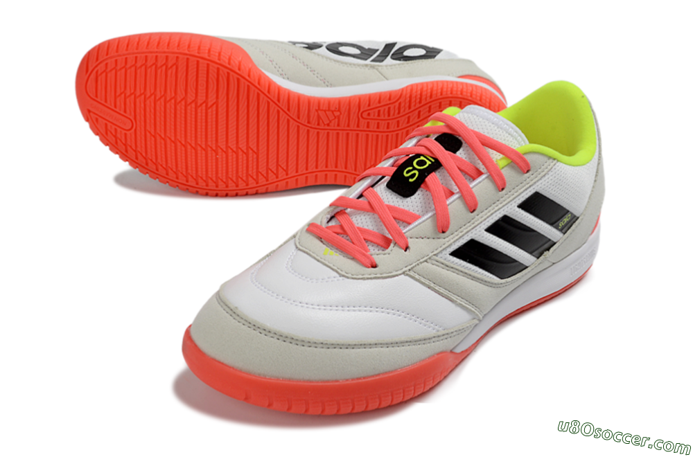 Adidas Top Sala Competition 2 IC Indoor & Futsal Soccer Shoes - White/Coral Neon/Black 3