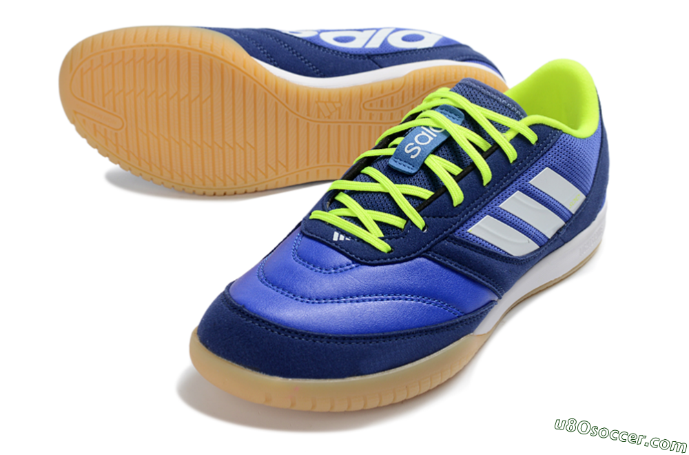 Adidas Top Sala Competition 2 IC Indoor & Futsal Soccer Shoes - Blue/Vibrant Blue/Neon Yellow 3