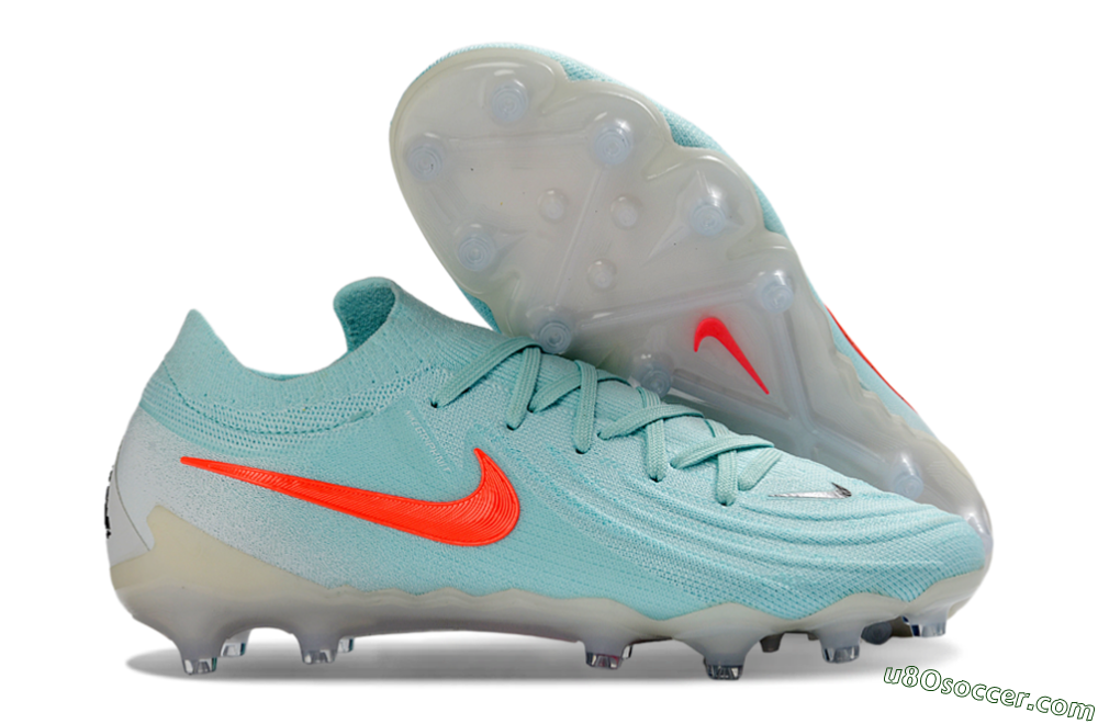 Nike Phantom GX 2 Elite AG Artificial Grass Soccer Cleats - Aqua/Coral Glow/Sky Blue 1