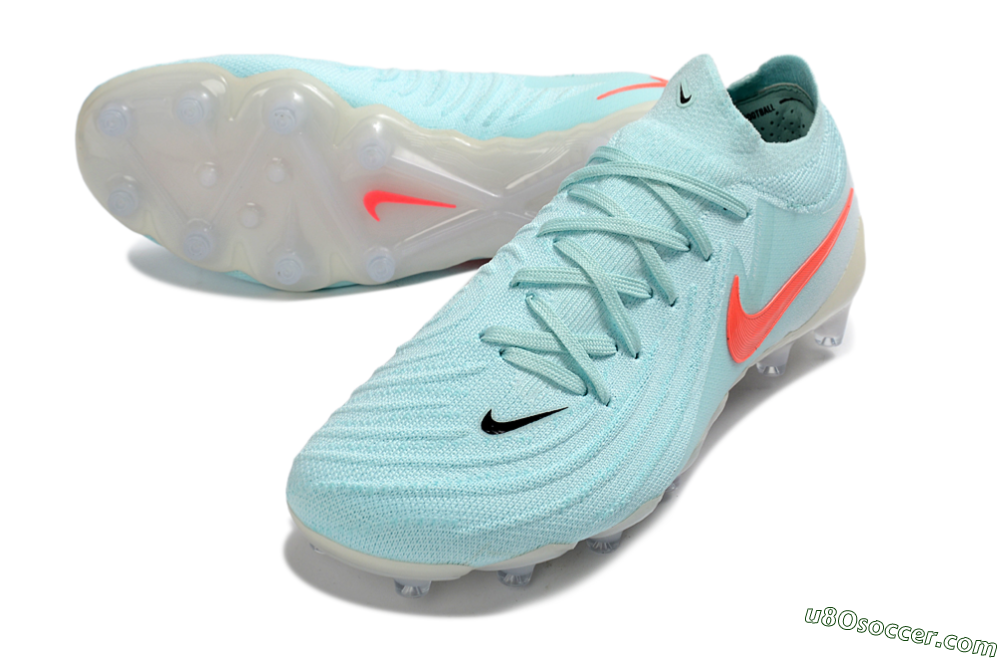 Nike Phantom GX 2 Elite AG Artificial Grass Soccer Cleats - Aqua/Coral Glow/Sky Blue 3