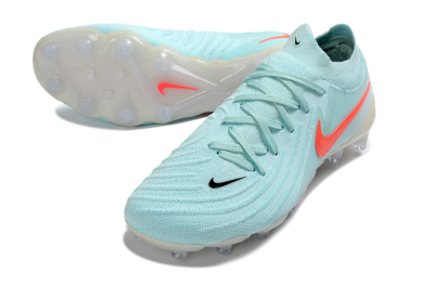 Nike Phantom GX 2 Elite AG Artificial Grass Soccer Cleats - Aqua/Coral Glow/Sky Blue