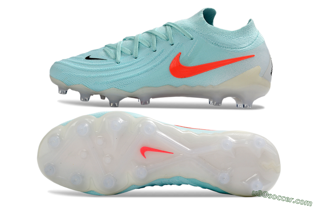Nike Phantom GX 2 Elite AG Artificial Grass Soccer Cleats - Aqua/Coral Glow/Sky Blue 0