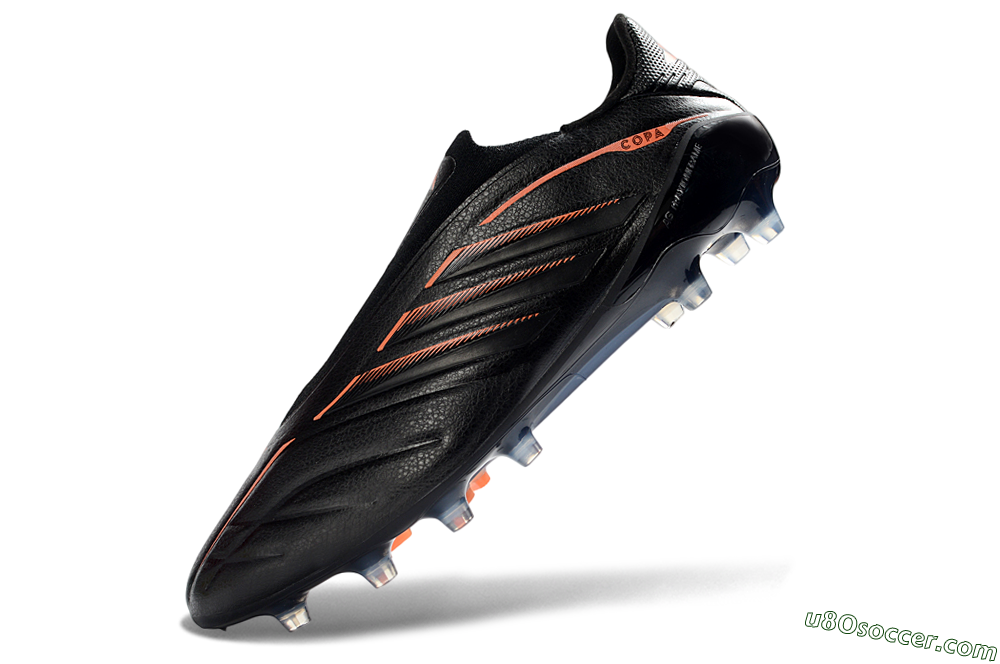 Adidas Copa Pure 4 Elite FG Firm Ground Soccer Cleats - Black/Electric Orange/Shadow Gray 5