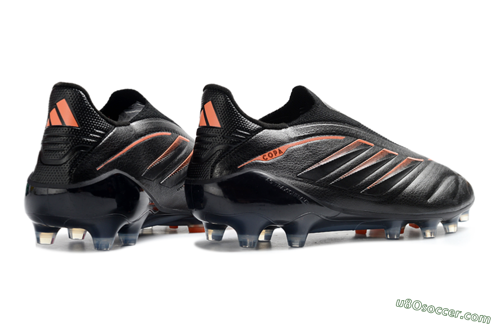 Adidas Copa Pure 4 Elite FG Firm Ground Soccer Cleats - Black/Electric Orange/Shadow Gray 6