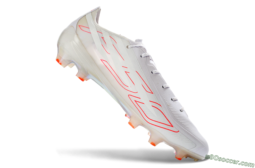 Adidas F50 Hyperfast 2026 World Cup FG Firm Ground Soccer Cleats - White/Neon Pink/Crystal Clear 4