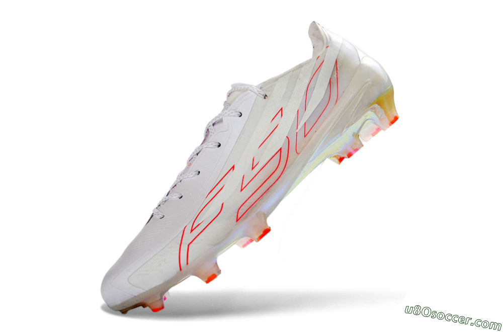 Adidas F50 Hyperfast 2026 World Cup FG Firm Ground Soccer Cleats - White/Neon Pink/Crystal Clear 5