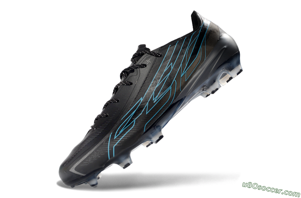 Adidas F50 Hyperfast 2026 World Cup FG Firm Ground Soccer Cleats - Black/Electric Blue/Shadow Blue 5