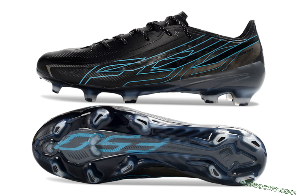 Adidas F50 Hyperfast 2026 World Cup FG Firm Ground Soccer Cleats - Black/Electric Blue/Shadow Blue 0