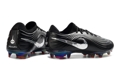 Nike Tiempo Legend 11 Elite FG Firm Ground Soccer Cleats - Black/Metallic Silver/Rainbow