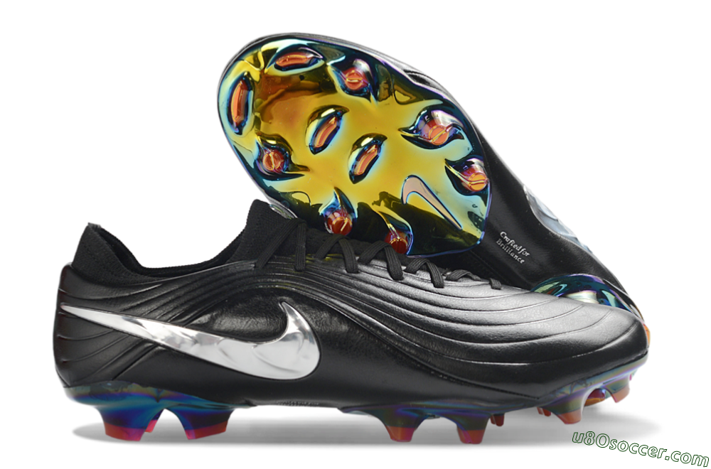Nike Tiempo Legend 11 Elite FG Firm Ground Soccer Cleats - Black/Metallic Silver/Rainbow 1
