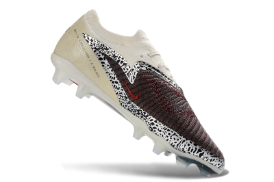 Nike Phantom 6 Elite Low FG Firm Ground Soccer Cleats - Brown/Crimson Red/White