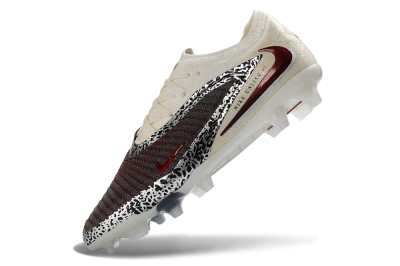 Nike Phantom 6 Elite Low FG Firm Ground Soccer Cleats - Brown/Crimson Red/White
