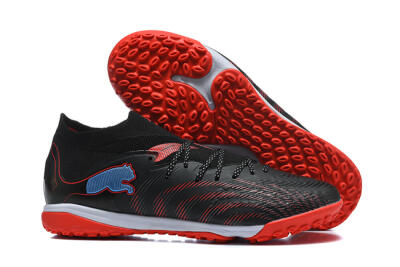 Puma Future 8 Ultimate TF Artificial Turf Soccer Shoes - Black/Fiery Red/Blue Blaze