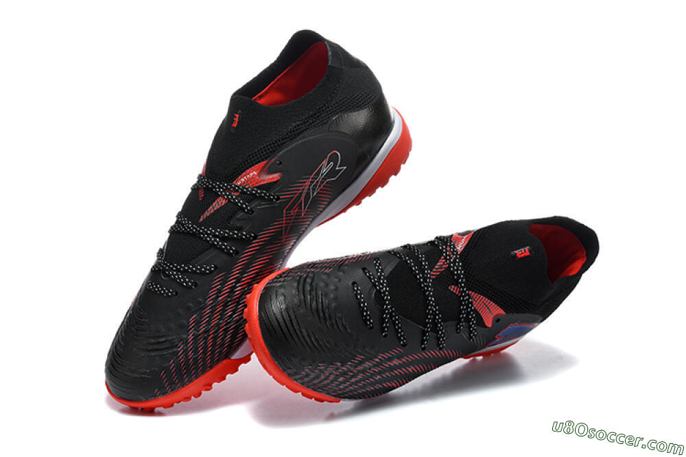 Puma Future 8 Ultimate TF Artificial Turf Soccer Shoes - Black/Fiery Red/Blue Blaze 6