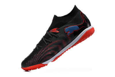 Puma Future 8 Ultimate TF Artificial Turf Soccer Shoes - Black/Fiery Red/Blue Blaze