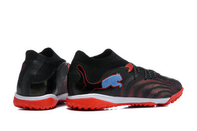 Puma Future 8 Ultimate TF Artificial Turf Soccer Shoes - Black/Fiery Red/Blue Blaze