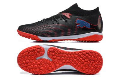 Puma Future 8 Ultimate TF Artificial Turf Soccer Shoes - Black/Fiery Red/Blue Blaze