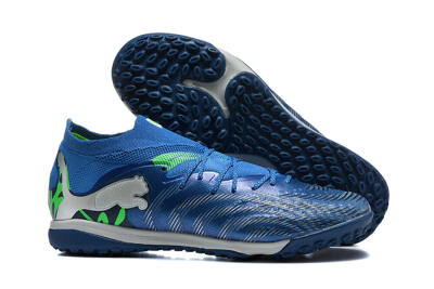 Puma Future 8 Ultimate TF Artificial Turf Soccer Shoes - Blue/Electric Blue/Frosty Green