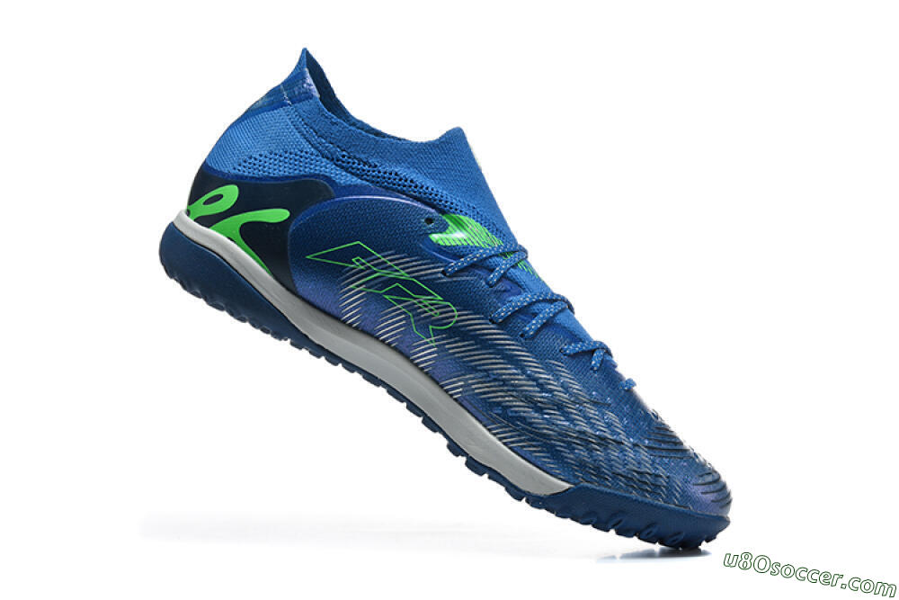 Puma Future 8 Ultimate TF Artificial Turf Soccer Shoes - Blue/Electric Blue/Frosty Green 7