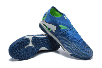 Puma Future 8 Ultimate TF Artificial Turf Soccer Shoes - Blue/Electric Blue/Frosty Green