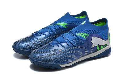 Puma Future 8 Ultimate TF Artificial Turf Soccer Shoes - Blue/Electric Blue/Frosty Green