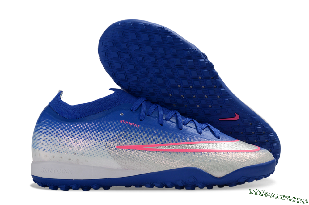 Nike Air Zoom Mercurial Vapor 17 Elite TF Artificial Turf Soccer Shoes - Blue/Electric Blue/Frosted Silver 1