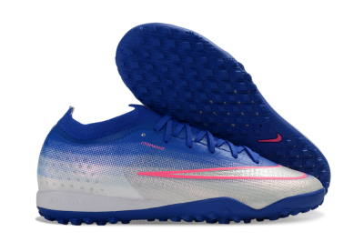 Nike Air Zoom Mercurial Vapor 17 Elite TF Artificial Turf Soccer Shoes - Blue/Electric Blue/Frosted Silver