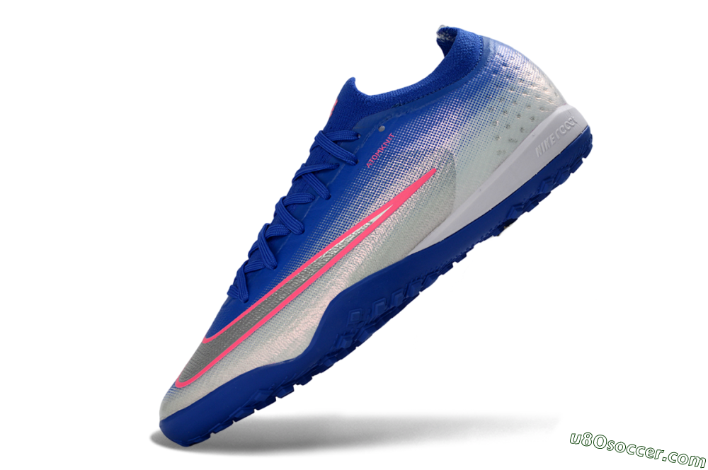 Nike Air Zoom Mercurial Vapor 17 Elite TF Artificial Turf Soccer Shoes - Blue/Electric Blue/Frosted Silver 5