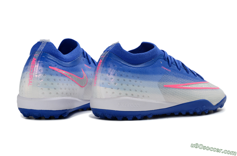 Nike Air Zoom Mercurial Vapor 17 Elite TF Artificial Turf Soccer Shoes - Blue/Electric Blue/Frosted Silver 6