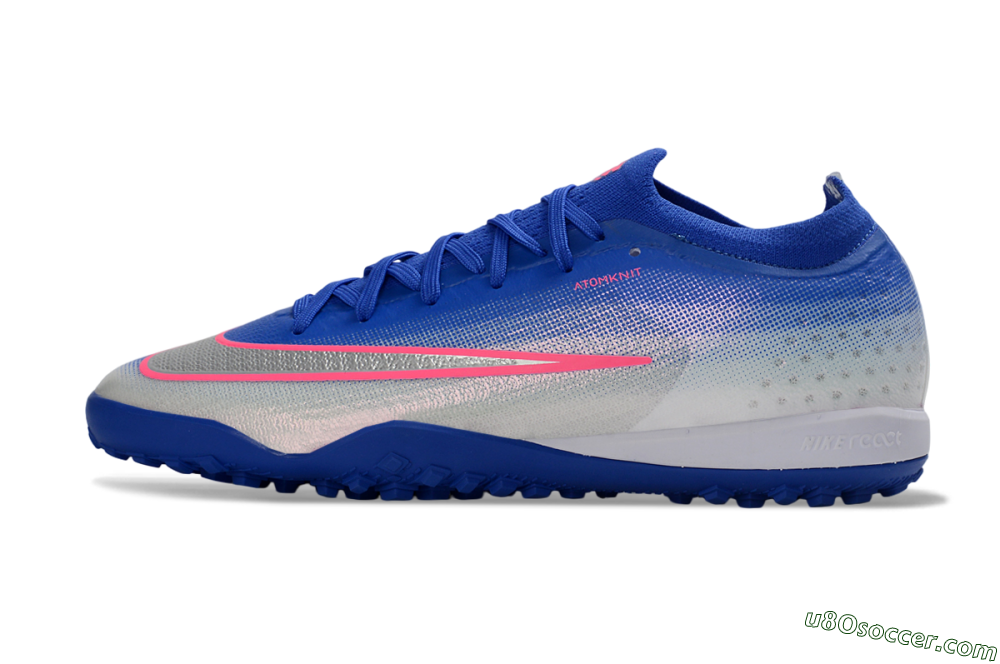 Nike Air Zoom Mercurial Vapor 17 Elite TF Artificial Turf Soccer Shoes - Blue/Electric Blue/Frosted Silver 2