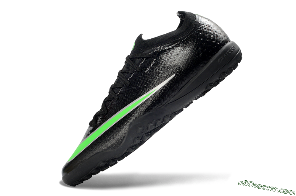 Nike Air Zoom Mercurial Vapor 17 Elite TF Artificial Turf Soccer Shoes - Black/Neon Green/Grey 5