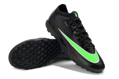Nike Air Zoom Mercurial Vapor 17 Elite TF Artificial Turf Soccer Shoes - Black/Neon Green/Grey