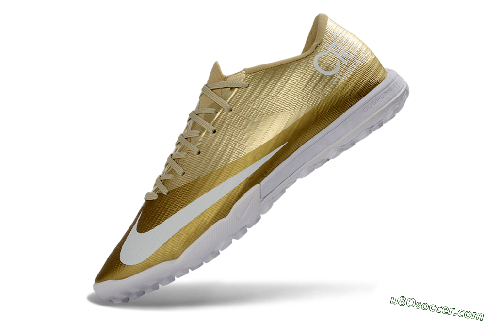 Nike Air Zoom Mercurial Superfly 11 Elite TF Artificial Turf Soccer Shoes - Gold/Metallic Gold/Snow White 5