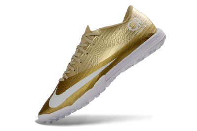 Nike Air Zoom Mercurial Superfly 11 Elite TF Artificial Turf Soccer Shoes - Gold/Metallic Gold/Snow White