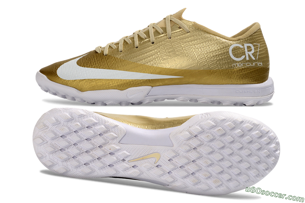 Nike Air Zoom Mercurial Superfly 11 Elite TF Artificial Turf Soccer Shoes - Gold/Metallic Gold/Snow White 0