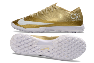 Nike Air Zoom Mercurial Superfly 11 Elite TF Artificial Turf Soccer Shoes - Gold/Metallic Gold/Snow White