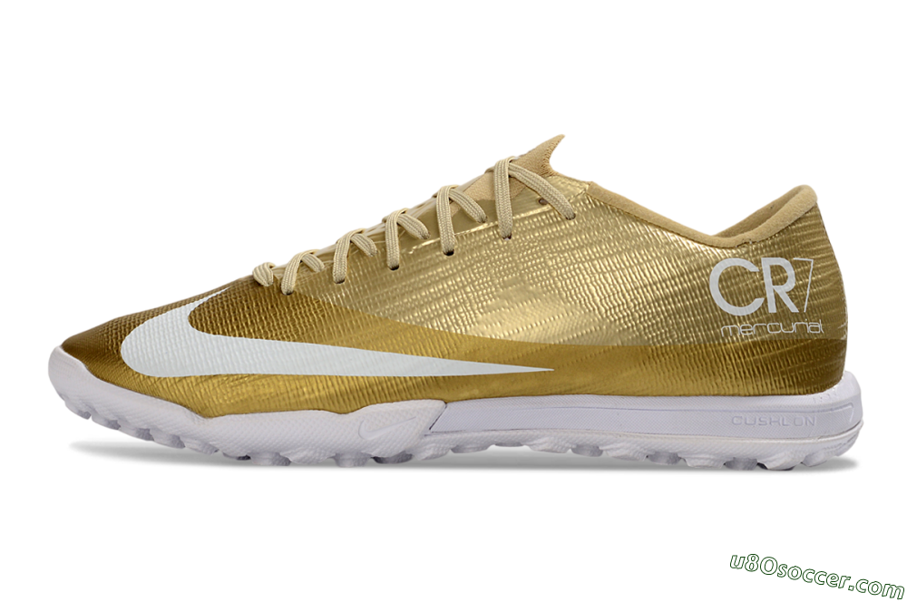 Nike Air Zoom Mercurial Superfly 11 Elite TF Artificial Turf Soccer Shoes - Gold/Metallic Gold/Snow White 2