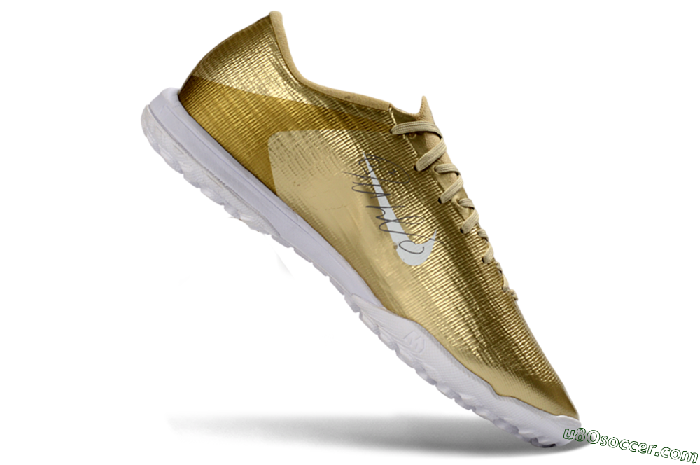 Nike Air Zoom Mercurial Superfly 11 Elite TF Artificial Turf Soccer Shoes - Gold/Metallic Gold/Snow White 4