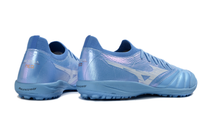 Mizuno Morelia Neo 4 TF Artificial Turf Soccer Shoes - Blue/Sky Blue/Crystal Blue