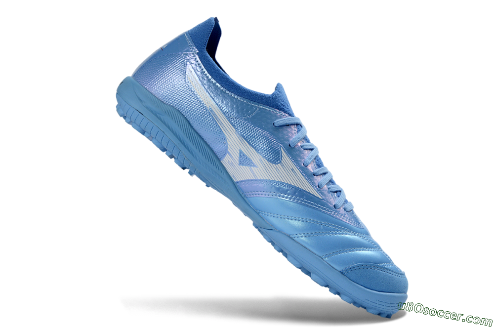 Mizuno Morelia Neo 4 TF Artificial Turf Soccer Shoes - Blue/Sky Blue/Crystal Blue 4