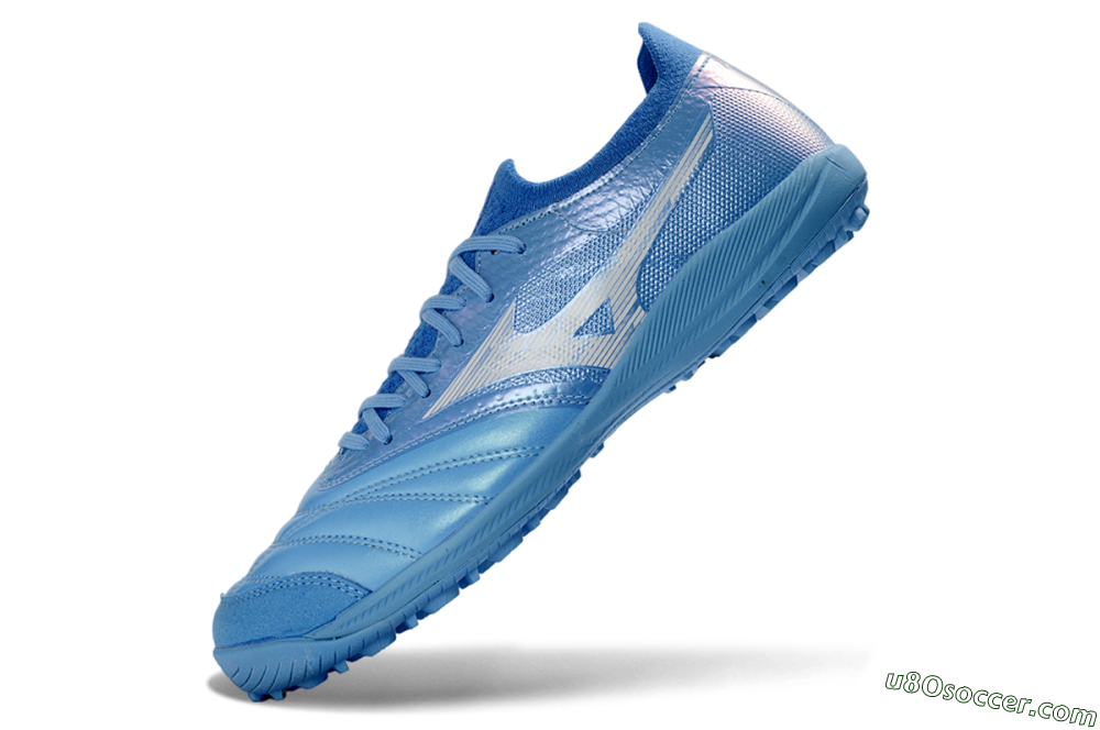 Mizuno Morelia Neo 4 TF Artificial Turf Soccer Shoes - Blue/Sky Blue/Crystal Blue 5
