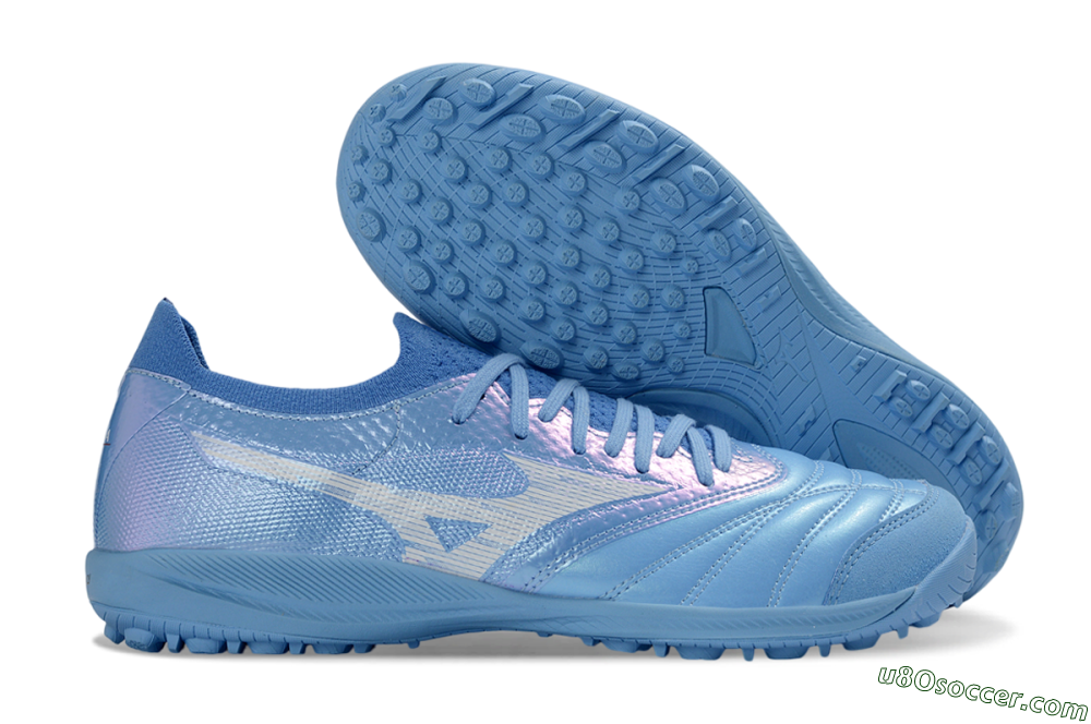 Mizuno Morelia Neo 4 TF Artificial Turf Soccer Shoes - Blue/Sky Blue/Crystal Blue 1