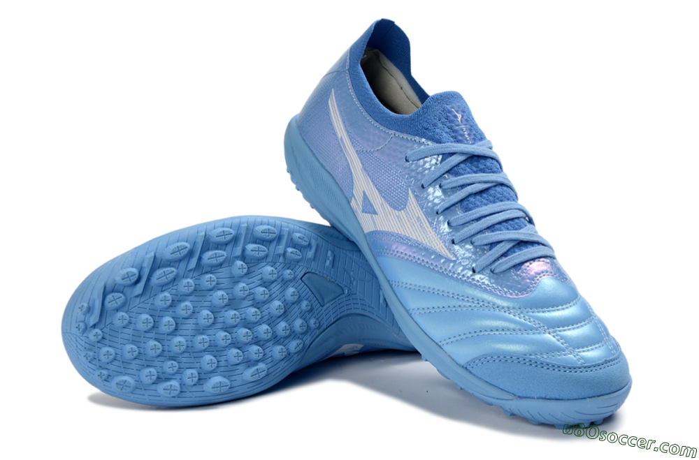 Mizuno Morelia Neo 4 TF Artificial Turf Soccer Shoes - Blue/Sky Blue/Crystal Blue 3