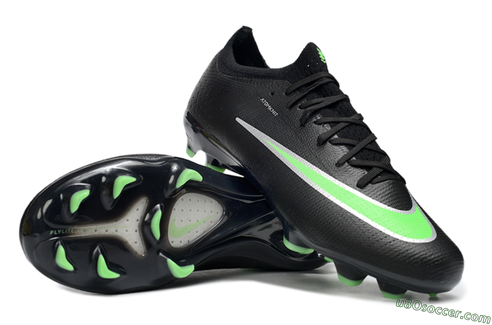Nike Air Zoom Mercurial Vapor 17 Elite FG Firm Ground Soccer Cleats - Black/Electric Green/Metallic Silver 0