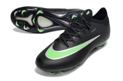 Nike Air Zoom Mercurial Vapor 17 Elite FG Firm Ground Soccer Cleats - Black/Electric Green/Metallic Silver