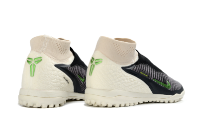 Nike Phantom 6 Elite High TF Artificial Turf Soccer Shoes - Black/Electric Green/Desert Sand
