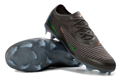 Nike Phantom 6 Elite Low FG Firm Ground Soccer Cleats - Black/Electric Green/Metallic Gray