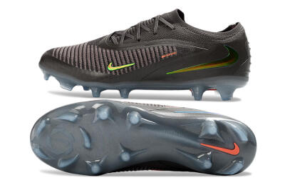 Nike Phantom 6 Elite Low FG Firm Ground Soccer Cleats - Black/Electric Green/Metallic Gray