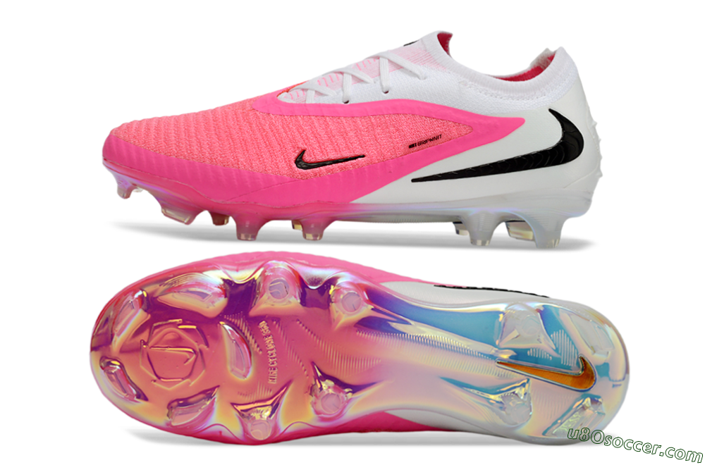 Nike Phantom 6 Elite Low FG Firm Ground Soccer Cleats - Pink/Bright Pink/White 0